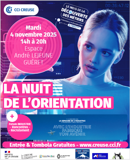 La nuit de l'orientation le 04 Novembre 2025 de 14h00 à 20h00.
